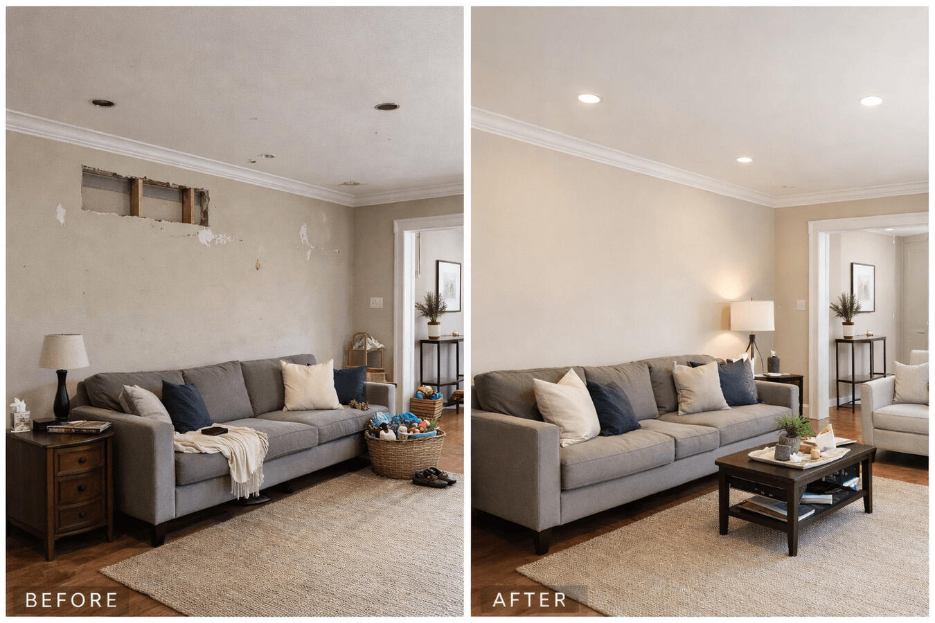 Before & After Pre-Listing Living Room Refresh Before & After Pre-Listing Living Room Refresh